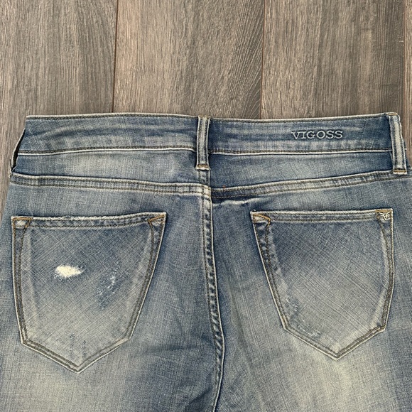 Women’s Vigoss Distressed Blue Denim Skinny Jeans Size 28/28 - Picture 13 of 14